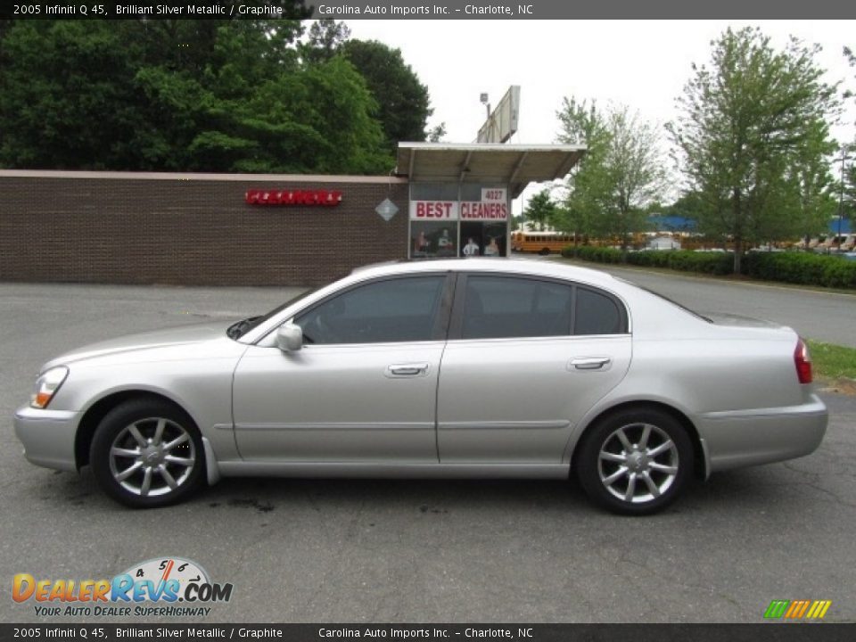 2005 Infiniti Q 45 Brilliant Silver Metallic / Graphite Photo #7
