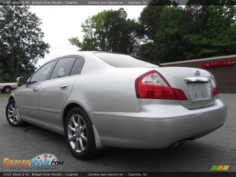 2005 Infiniti Q 45 Brilliant Silver Metallic / Graphite Photo #8