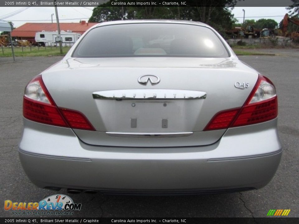 2005 Infiniti Q 45 Brilliant Silver Metallic / Graphite Photo #9