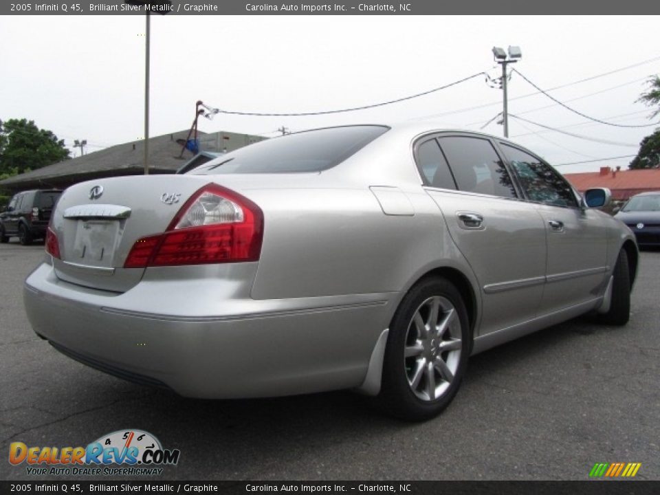 2005 Infiniti Q 45 Brilliant Silver Metallic / Graphite Photo #10