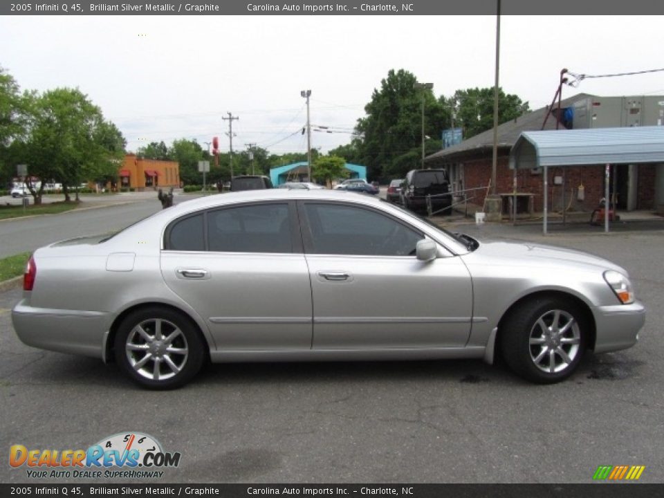 2005 Infiniti Q 45 Brilliant Silver Metallic / Graphite Photo #11