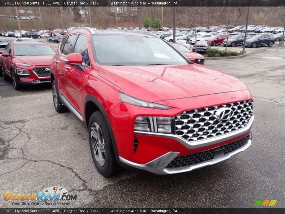 2021 Hyundai Santa Fe SEL AWD Calypso Red / Black Photo #3