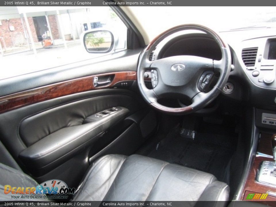 2005 Infiniti Q 45 Brilliant Silver Metallic / Graphite Photo #12