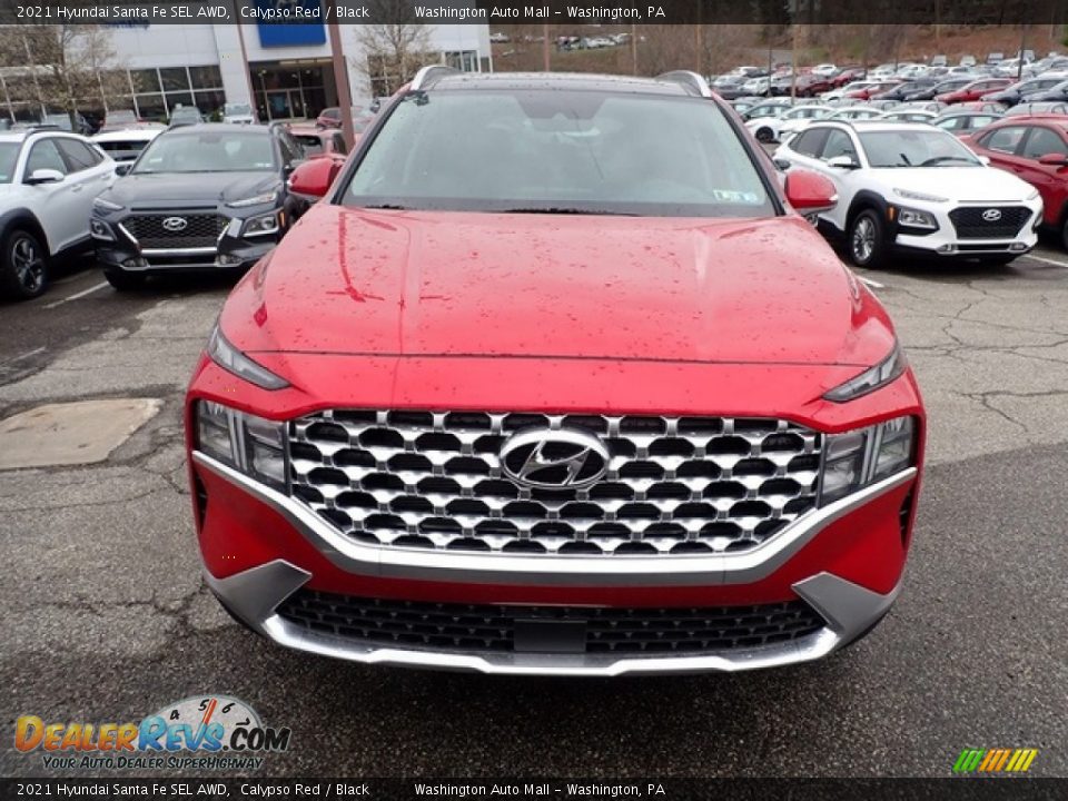 2021 Hyundai Santa Fe SEL AWD Calypso Red / Black Photo #4