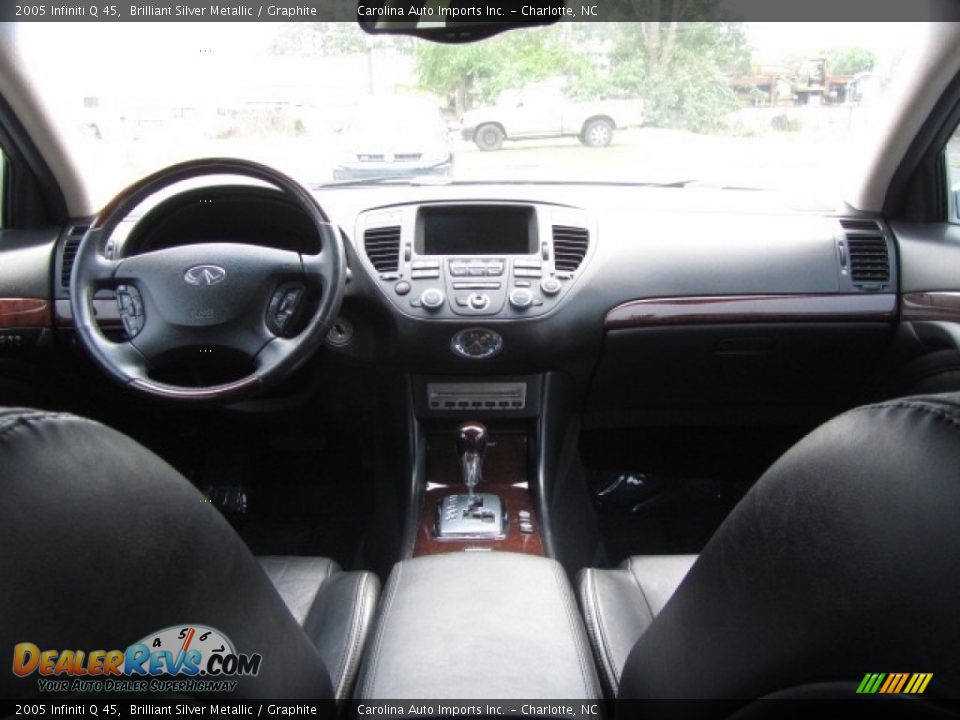 2005 Infiniti Q 45 Brilliant Silver Metallic / Graphite Photo #13