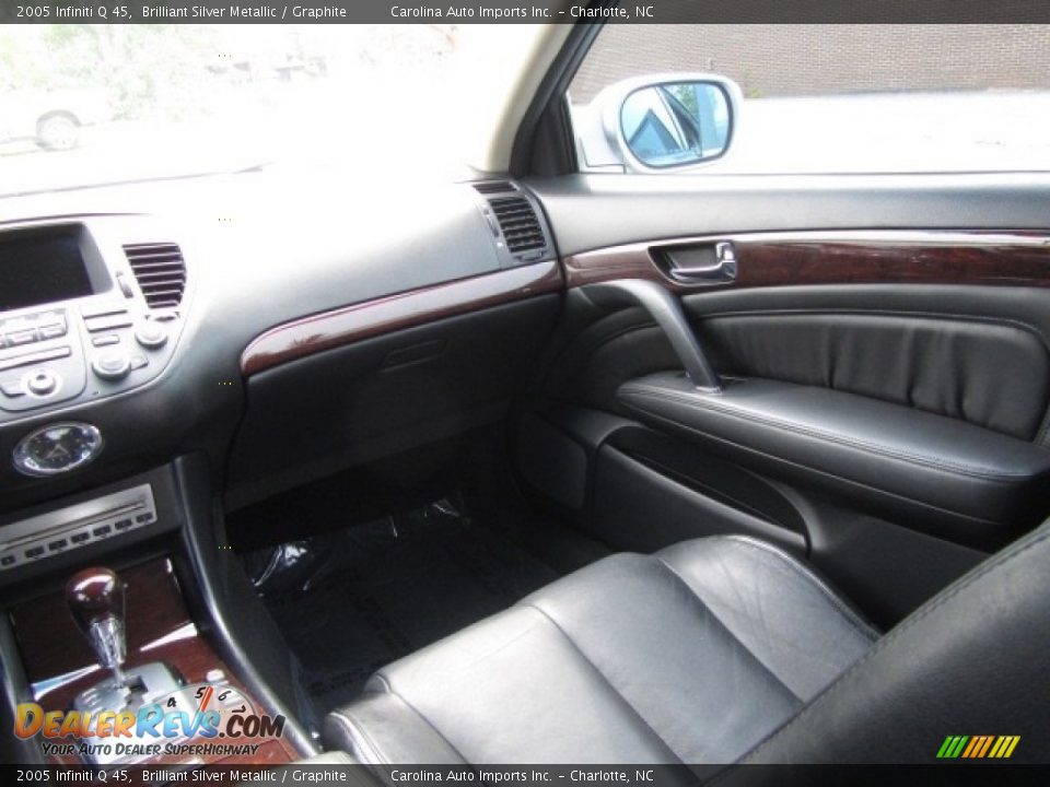 2005 Infiniti Q 45 Brilliant Silver Metallic / Graphite Photo #14