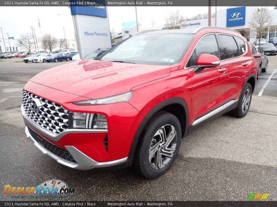 2021 Hyundai Santa Fe SEL AWD Calypso Red / Black Photo #5