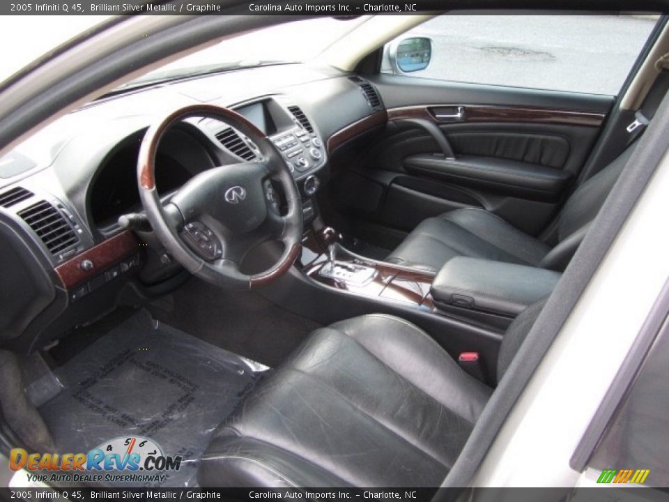 2005 Infiniti Q 45 Brilliant Silver Metallic / Graphite Photo #17