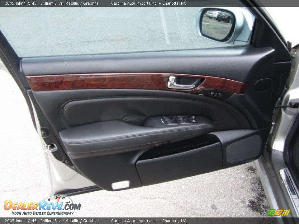 2005 Infiniti Q 45 Brilliant Silver Metallic / Graphite Photo #18