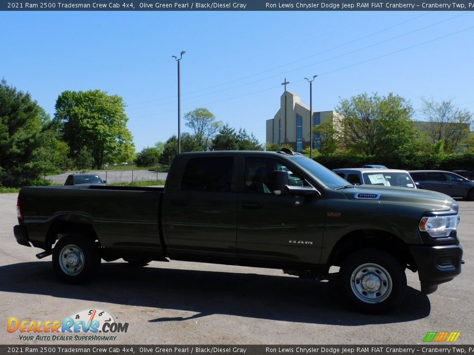 2021 Ram 2500 Tradesman Crew Cab 4x4 Olive Green Pearl / Black/Diesel Gray Photo #4