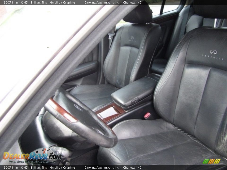 2005 Infiniti Q 45 Brilliant Silver Metallic / Graphite Photo #19