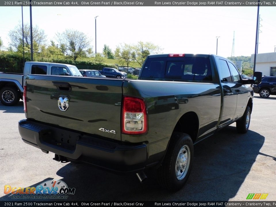 2021 Ram 2500 Tradesman Crew Cab 4x4 Olive Green Pearl / Black/Diesel Gray Photo #5