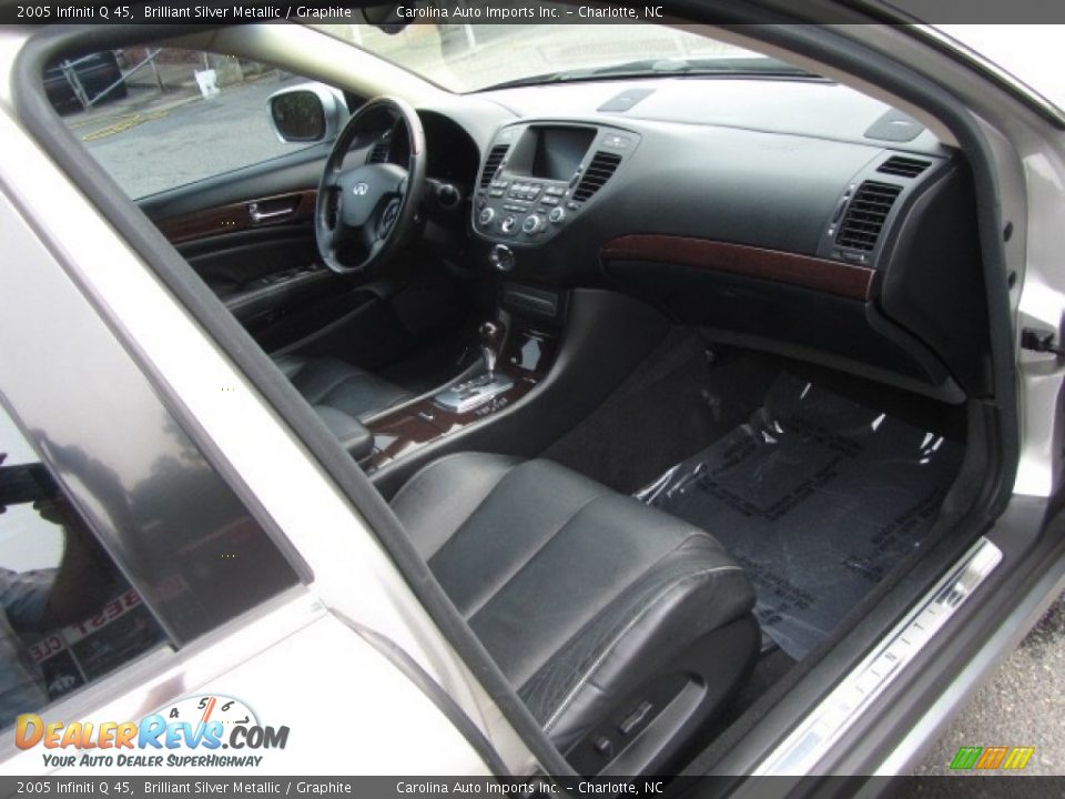 2005 Infiniti Q 45 Brilliant Silver Metallic / Graphite Photo #22
