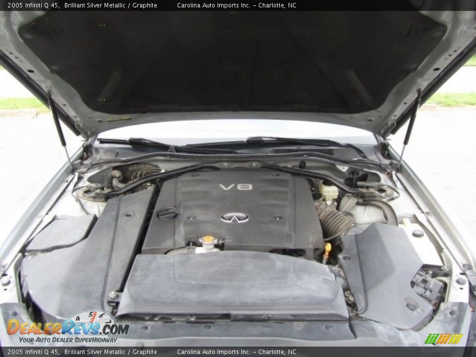 2005 Infiniti Q 45 Brilliant Silver Metallic / Graphite Photo #26