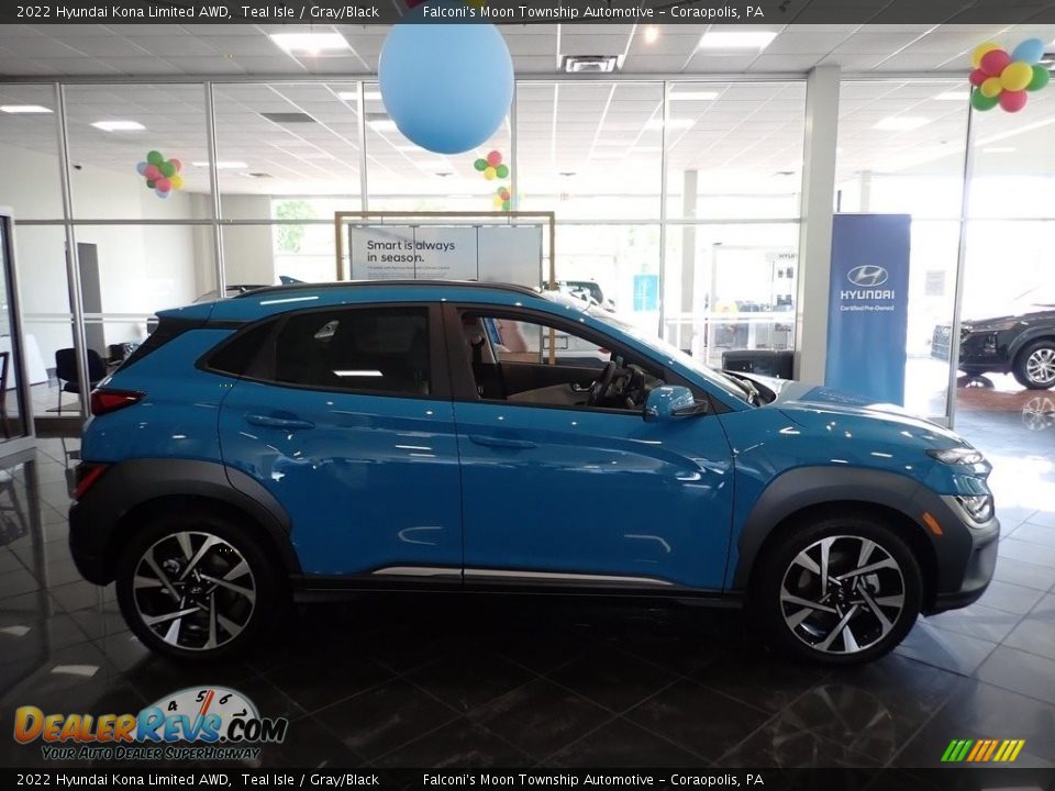 2022 Hyundai Kona Limited AWD Teal Isle / Gray/Black Photo #1