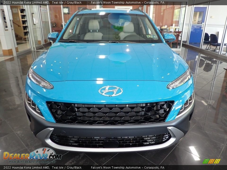 2022 Hyundai Kona Limited AWD Teal Isle / Gray/Black Photo #4