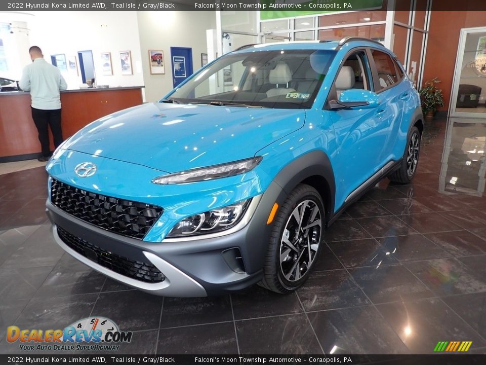 2022 Hyundai Kona Limited AWD Teal Isle / Gray/Black Photo #5