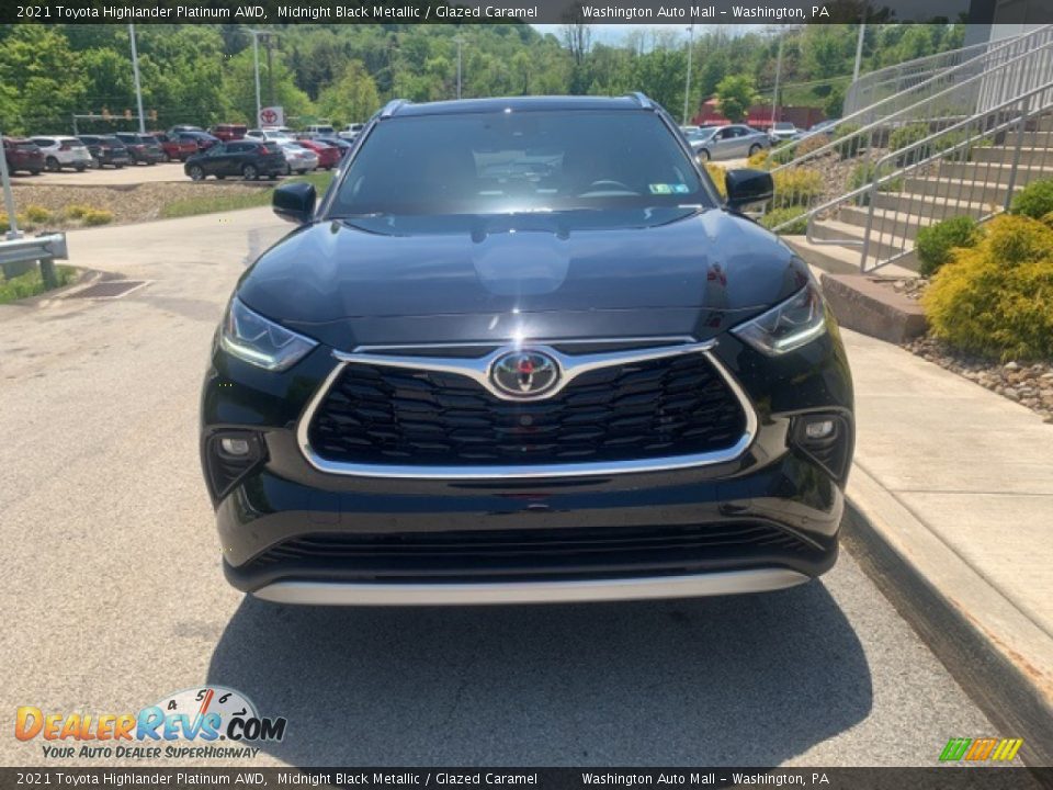 2021 Toyota Highlander Platinum AWD Midnight Black Metallic / Glazed Caramel Photo #12