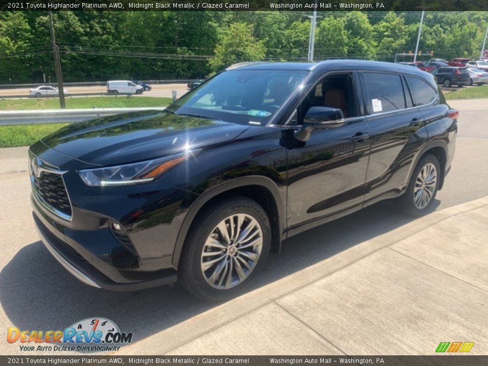 2021 Toyota Highlander Platinum AWD Midnight Black Metallic / Glazed Caramel Photo #13