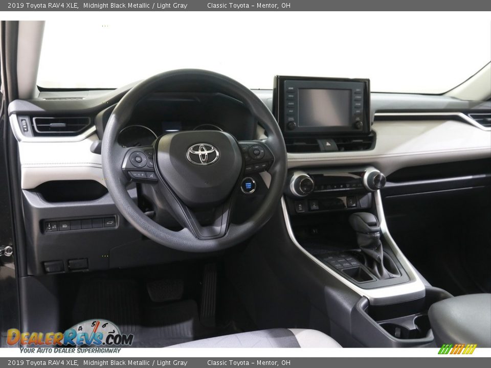 2019 Toyota RAV4 XLE Midnight Black Metallic / Light Gray Photo #6