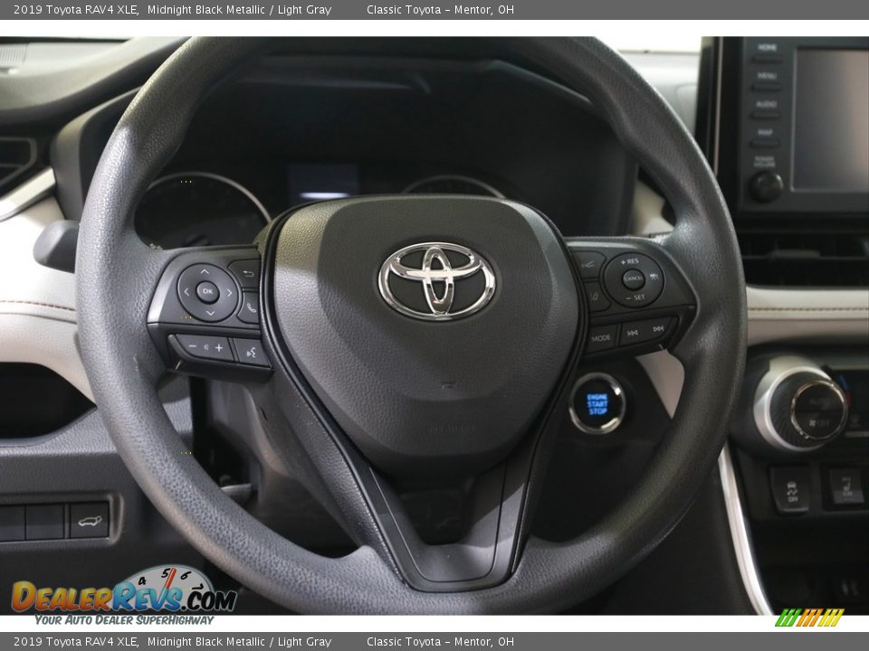 2019 Toyota RAV4 XLE Midnight Black Metallic / Light Gray Photo #7
