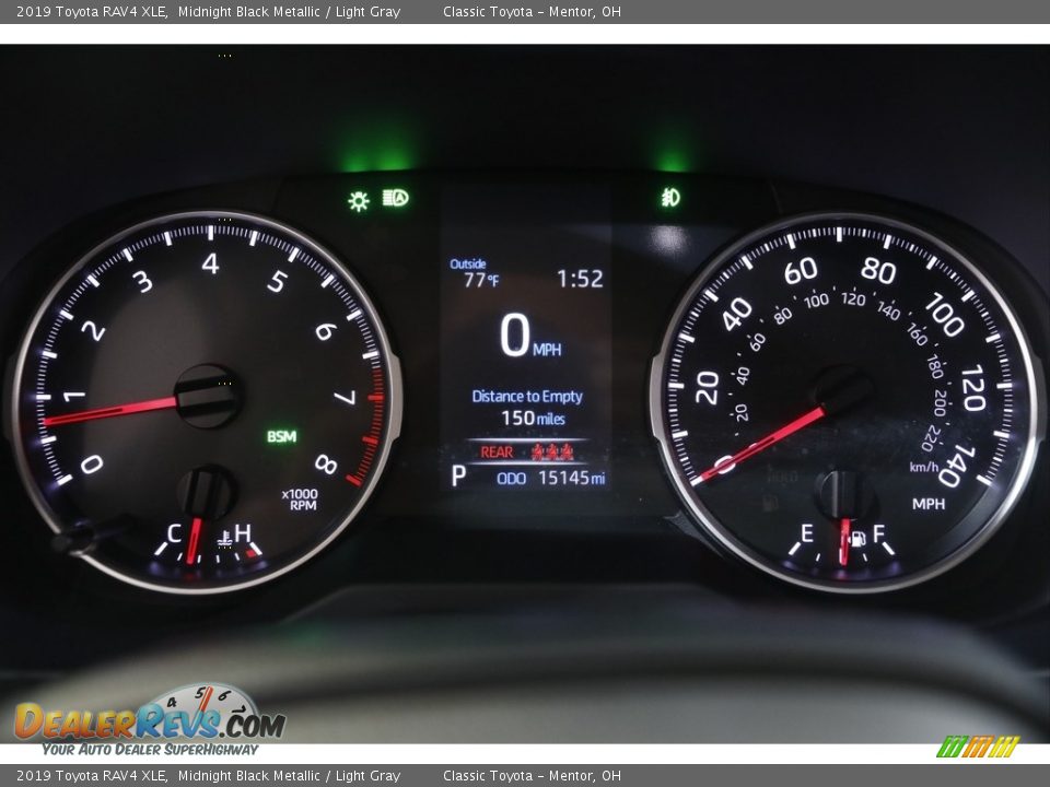 2019 Toyota RAV4 XLE Midnight Black Metallic / Light Gray Photo #8