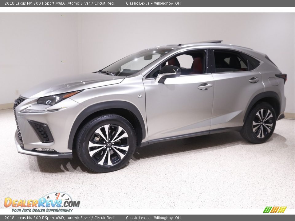2018 Lexus NX 300 F Sport AWD Atomic Silver / Circuit Red Photo #3