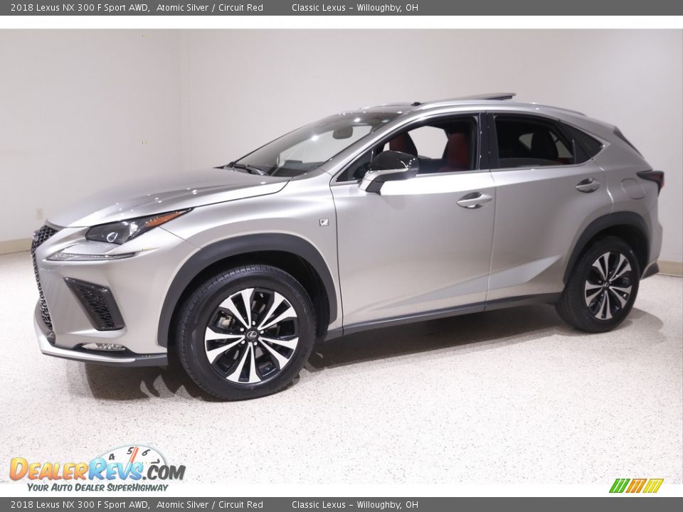 2018 Lexus NX 300 F Sport AWD Atomic Silver / Circuit Red Photo #3