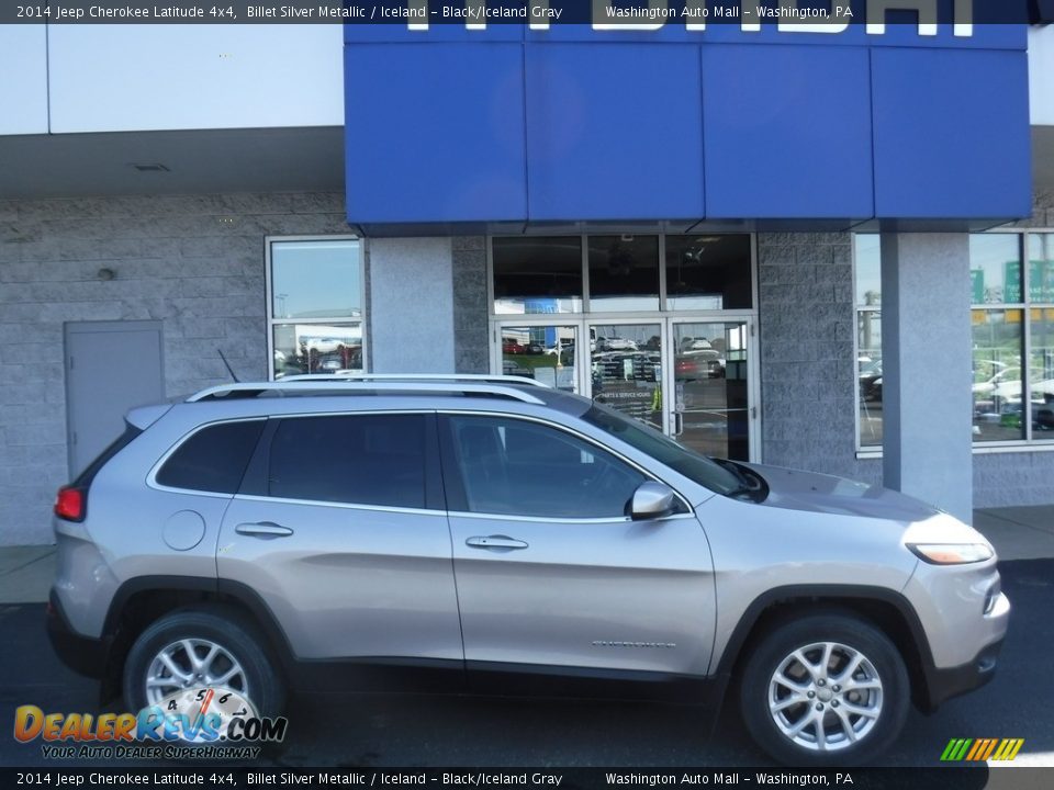 2014 Jeep Cherokee Latitude 4x4 Billet Silver Metallic / Iceland - Black/Iceland Gray Photo #2