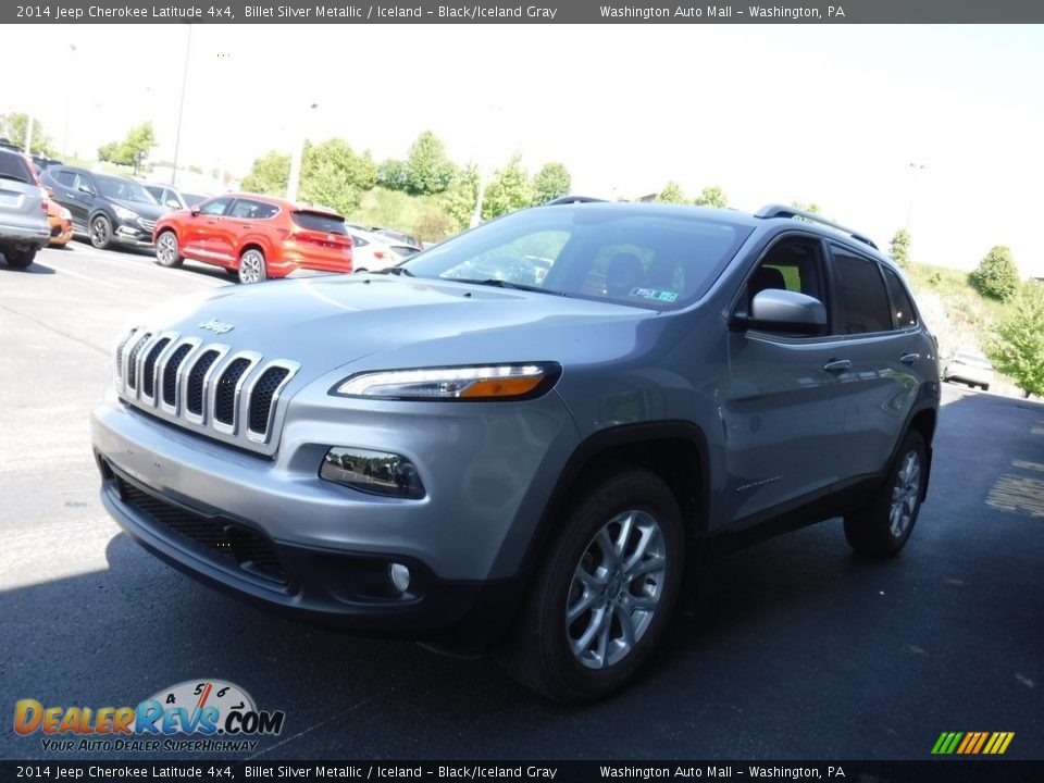 2014 Jeep Cherokee Latitude 4x4 Billet Silver Metallic / Iceland - Black/Iceland Gray Photo #4