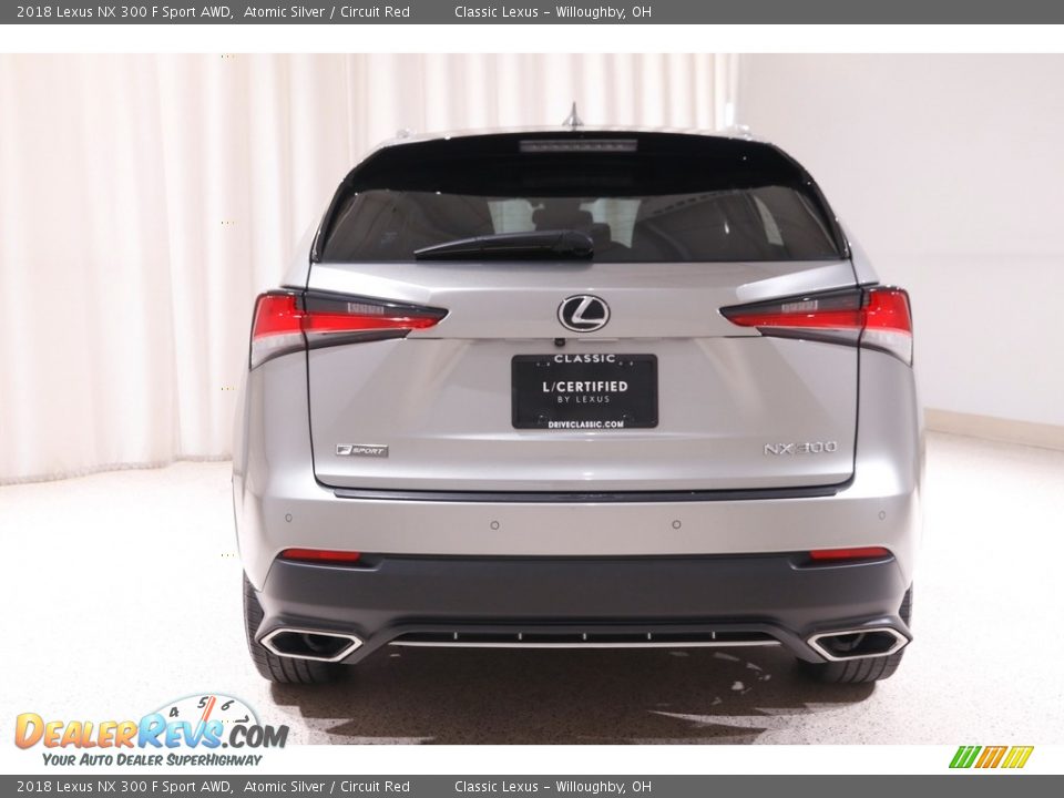 2018 Lexus NX 300 F Sport AWD Atomic Silver / Circuit Red Photo #18