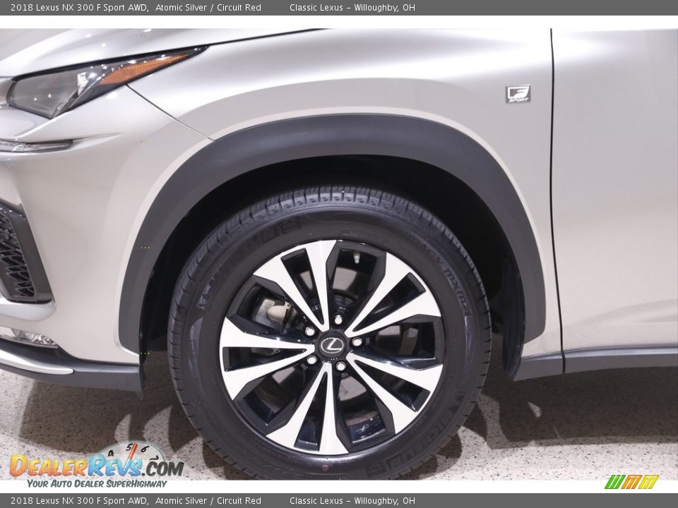 2018 Lexus NX 300 F Sport AWD Atomic Silver / Circuit Red Photo #20