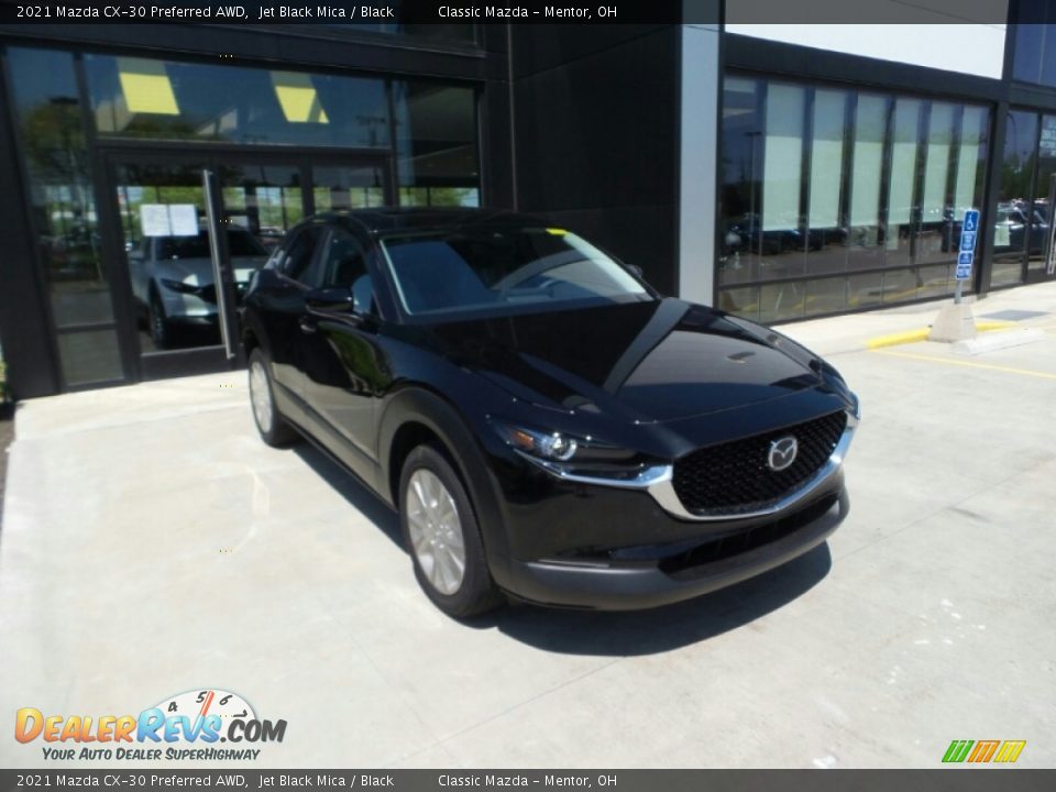 2021 Mazda CX-30 Preferred AWD Jet Black Mica / Black Photo #1