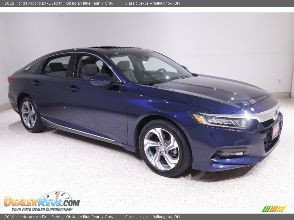 2019 Honda Accord EX-L Sedan Obsidian Blue Pearl / Gray Photo #1