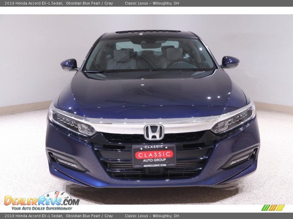 2019 Honda Accord EX-L Sedan Obsidian Blue Pearl / Gray Photo #2