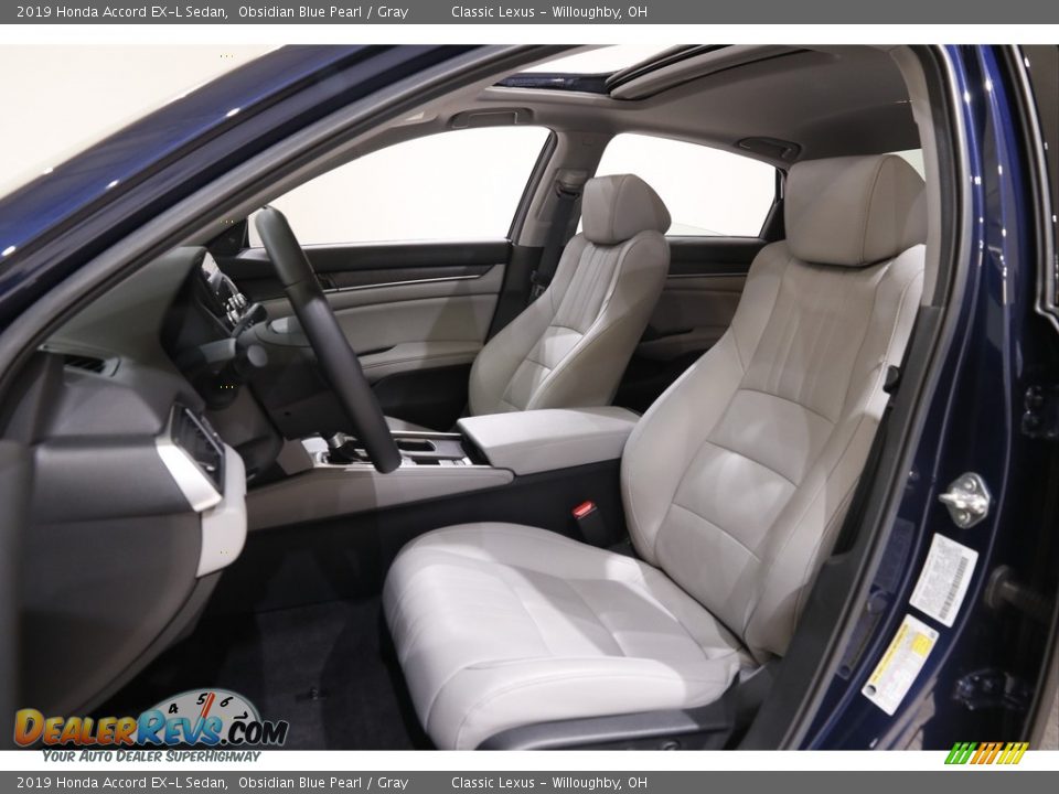2019 Honda Accord EX-L Sedan Obsidian Blue Pearl / Gray Photo #5