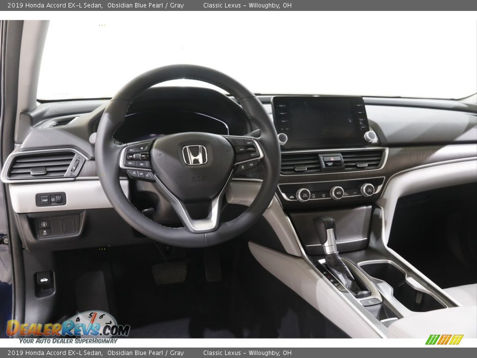 2019 Honda Accord EX-L Sedan Obsidian Blue Pearl / Gray Photo #6