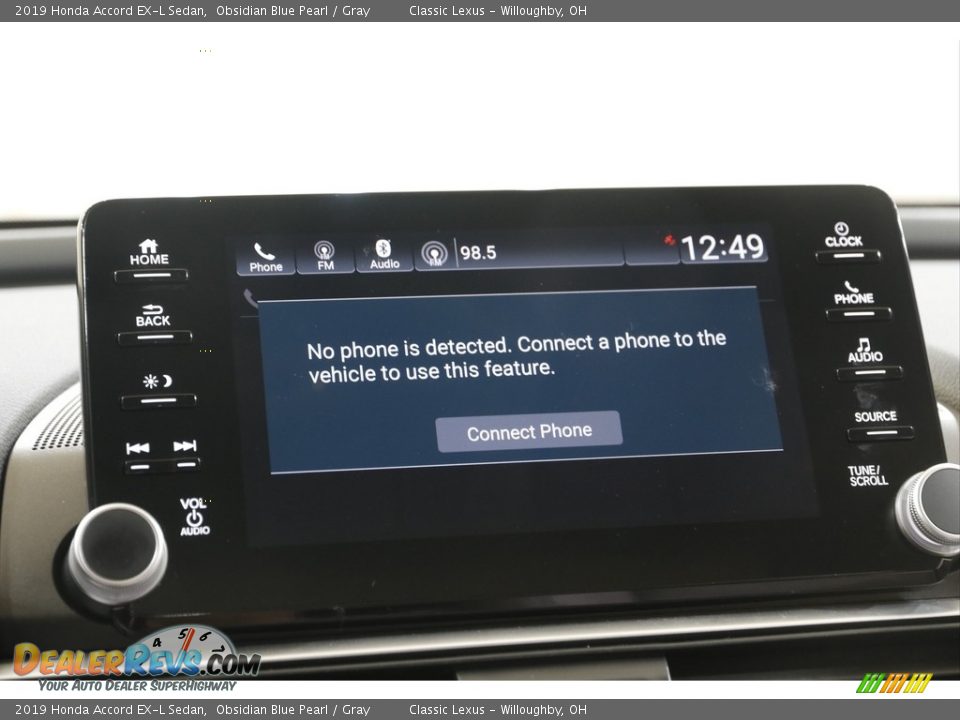 2019 Honda Accord EX-L Sedan Obsidian Blue Pearl / Gray Photo #11