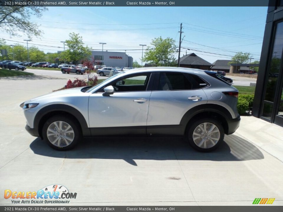 Sonic Silver Metallic 2021 Mazda CX-30 Preferred AWD Photo #6