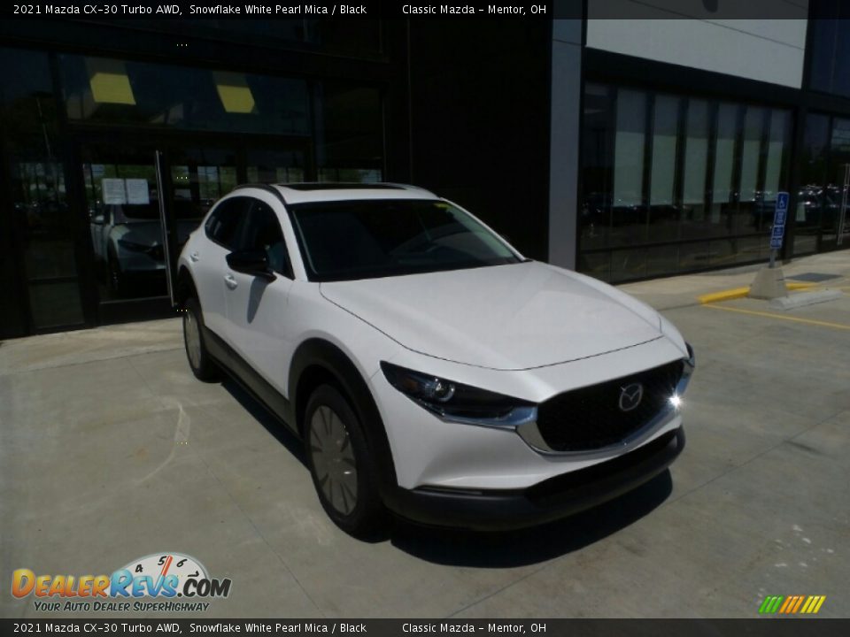 2021 Mazda CX-30 Turbo AWD Snowflake White Pearl Mica / Black Photo #1