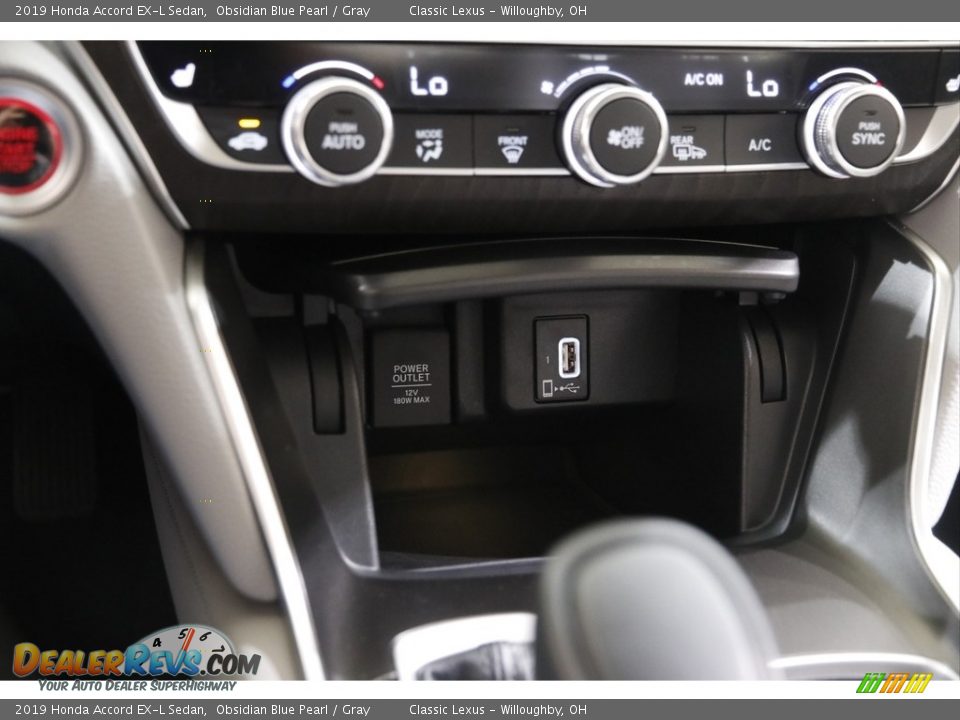 2019 Honda Accord EX-L Sedan Obsidian Blue Pearl / Gray Photo #14