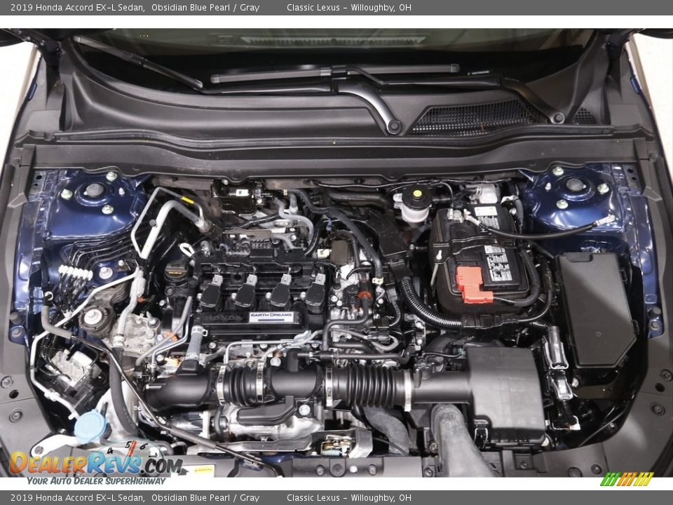 2019 Honda Accord EX-L Sedan Obsidian Blue Pearl / Gray Photo #19