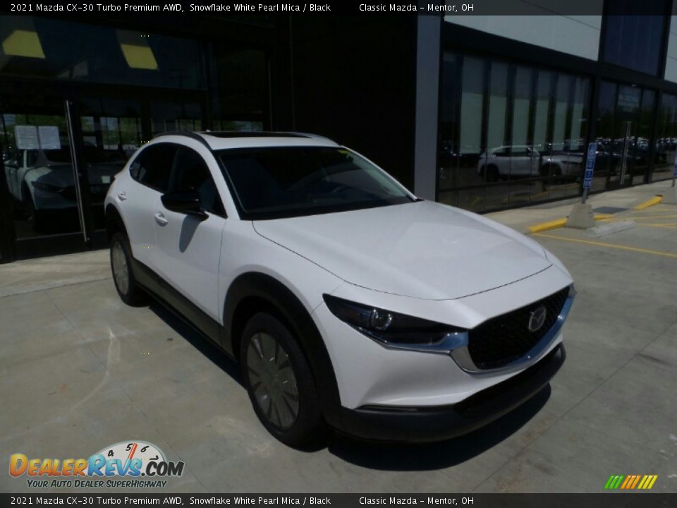 2021 Mazda CX-30 Turbo Premium AWD Snowflake White Pearl Mica / Black Photo #1