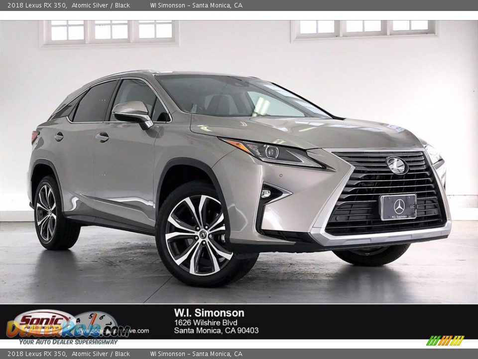 2018 Lexus RX 350 Atomic Silver / Black Photo #1