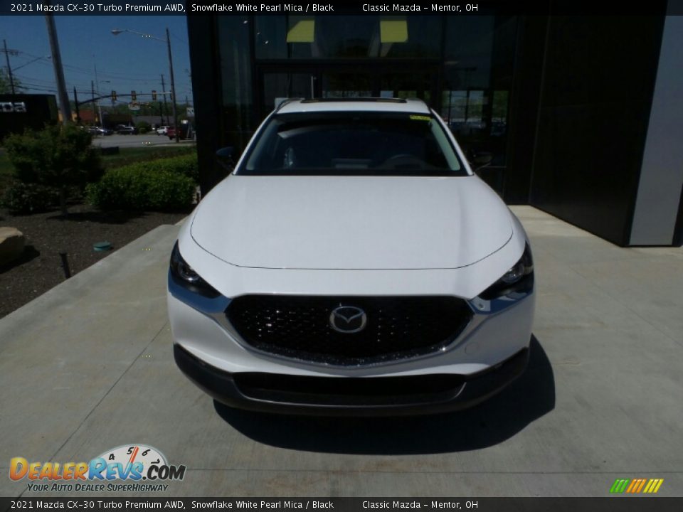 2021 Mazda CX-30 Turbo Premium AWD Snowflake White Pearl Mica / Black Photo #2
