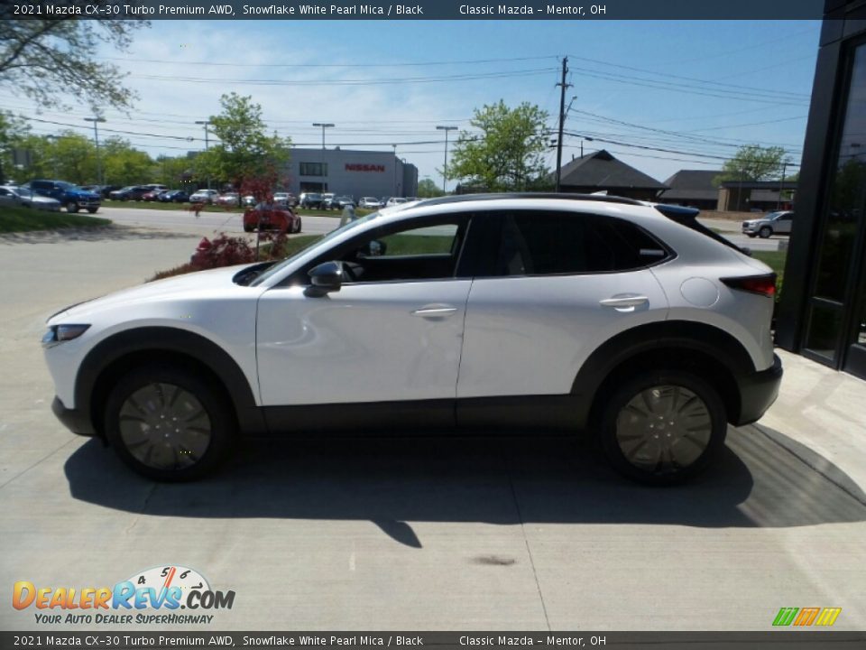 2021 Mazda CX-30 Turbo Premium AWD Snowflake White Pearl Mica / Black Photo #6