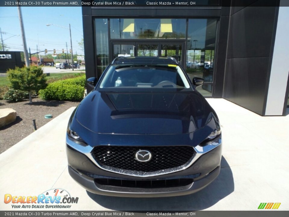 2021 Mazda CX-30 Turbo Premium AWD Deep Crystal Blue Mica / Black Photo #2