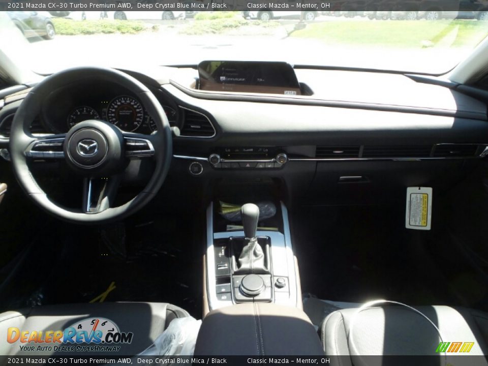 2021 Mazda CX-30 Turbo Premium AWD Deep Crystal Blue Mica / Black Photo #3