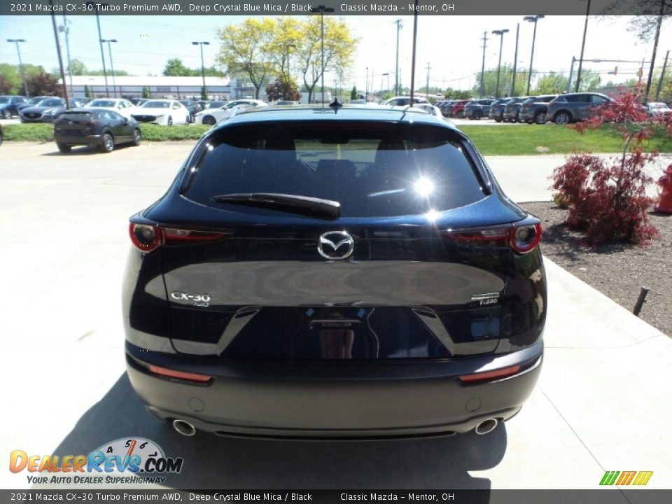 2021 Mazda CX-30 Turbo Premium AWD Deep Crystal Blue Mica / Black Photo #5