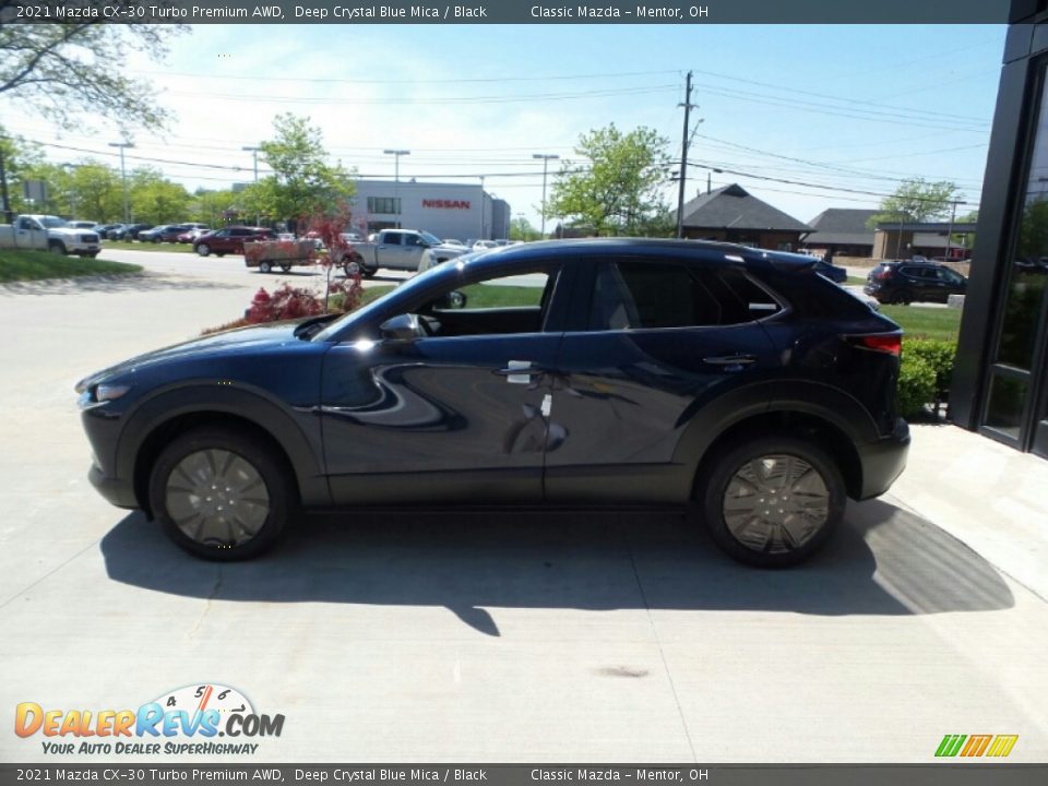 2021 Mazda CX-30 Turbo Premium AWD Deep Crystal Blue Mica / Black Photo #6